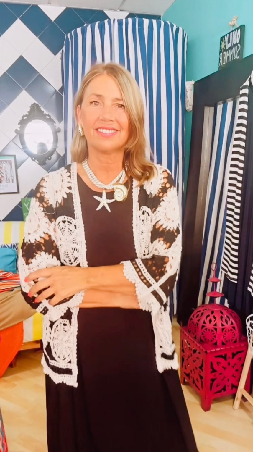 Chaqueta CROCHET bicolor