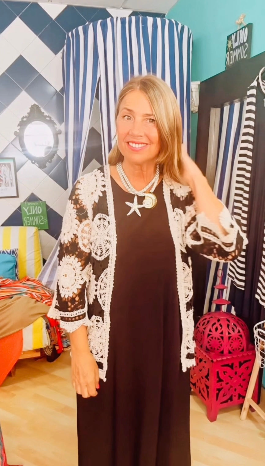 Chaqueta CROCHET bicolor
