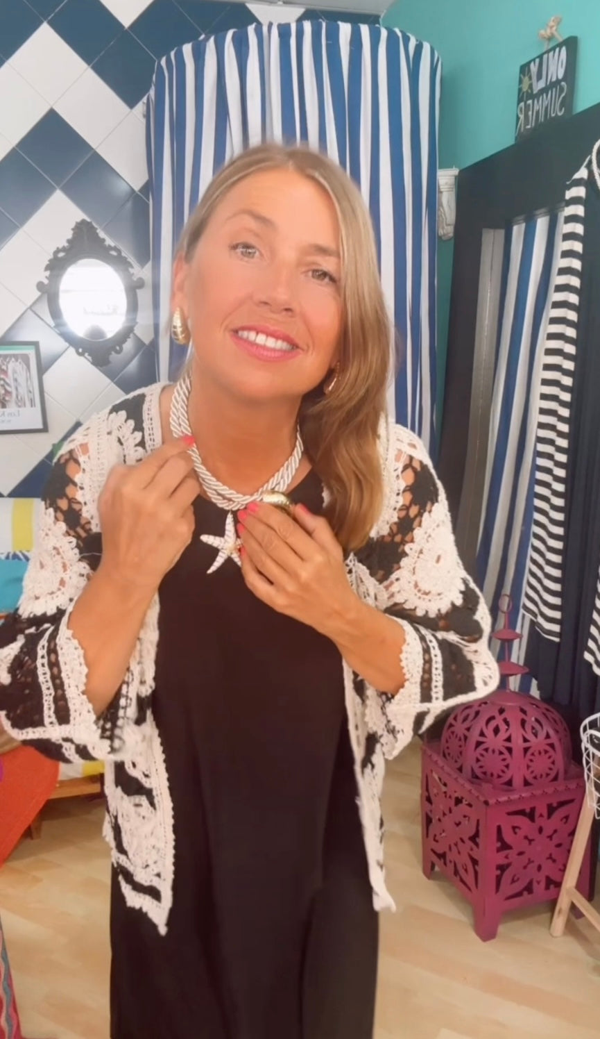 Chaqueta CROCHET bicolor