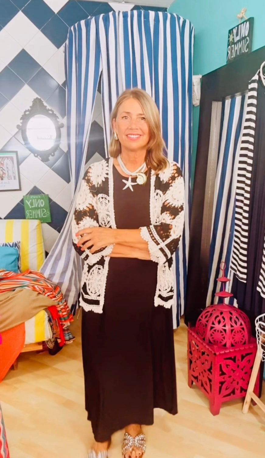 Chaqueta CROCHET bicolor