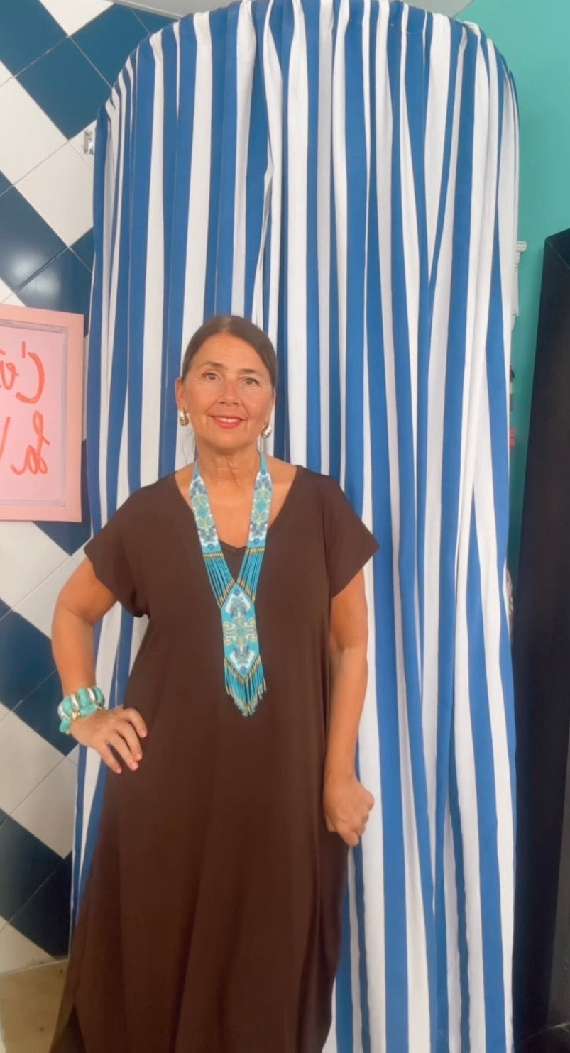 Vestido SEDA manga corta