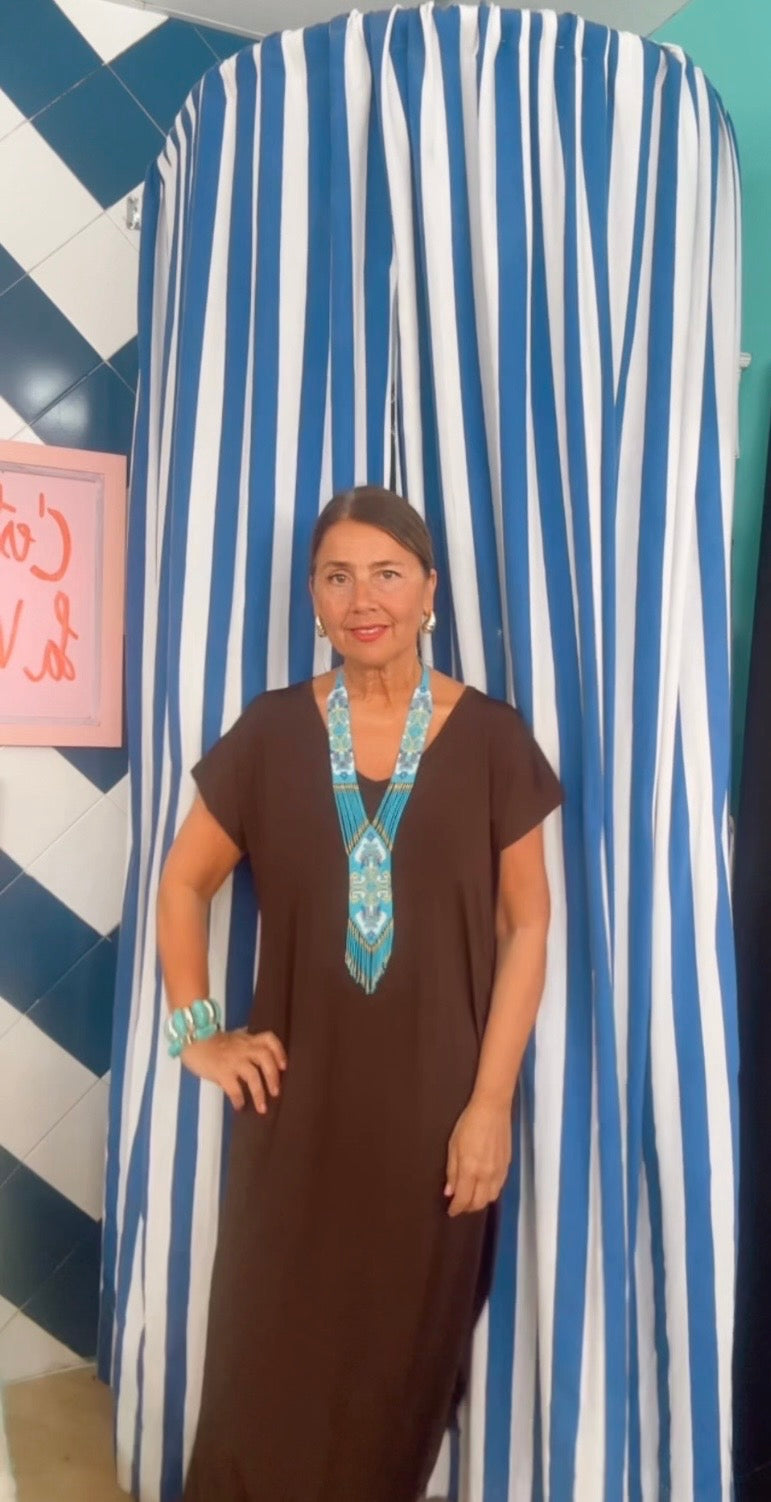 Vestido SEDA manga corta