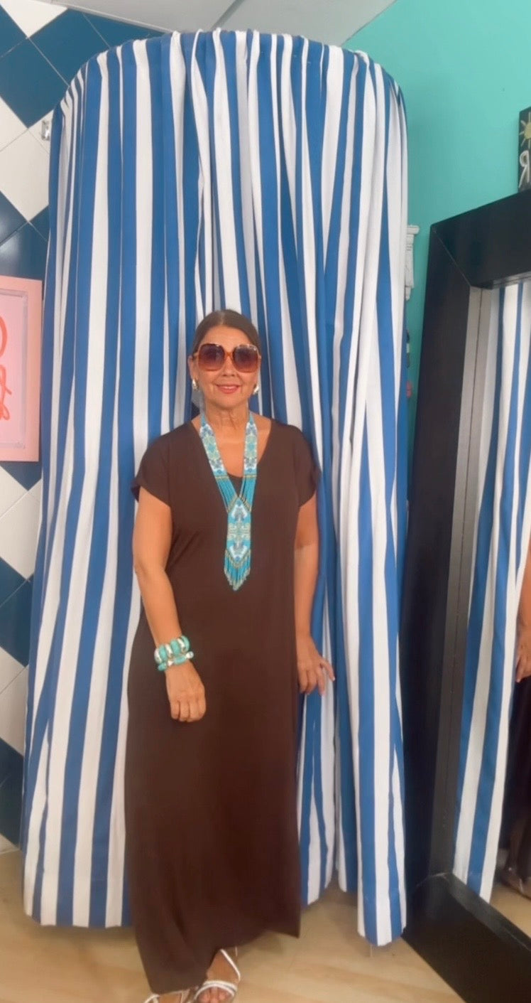 Vestido SEDA manga corta