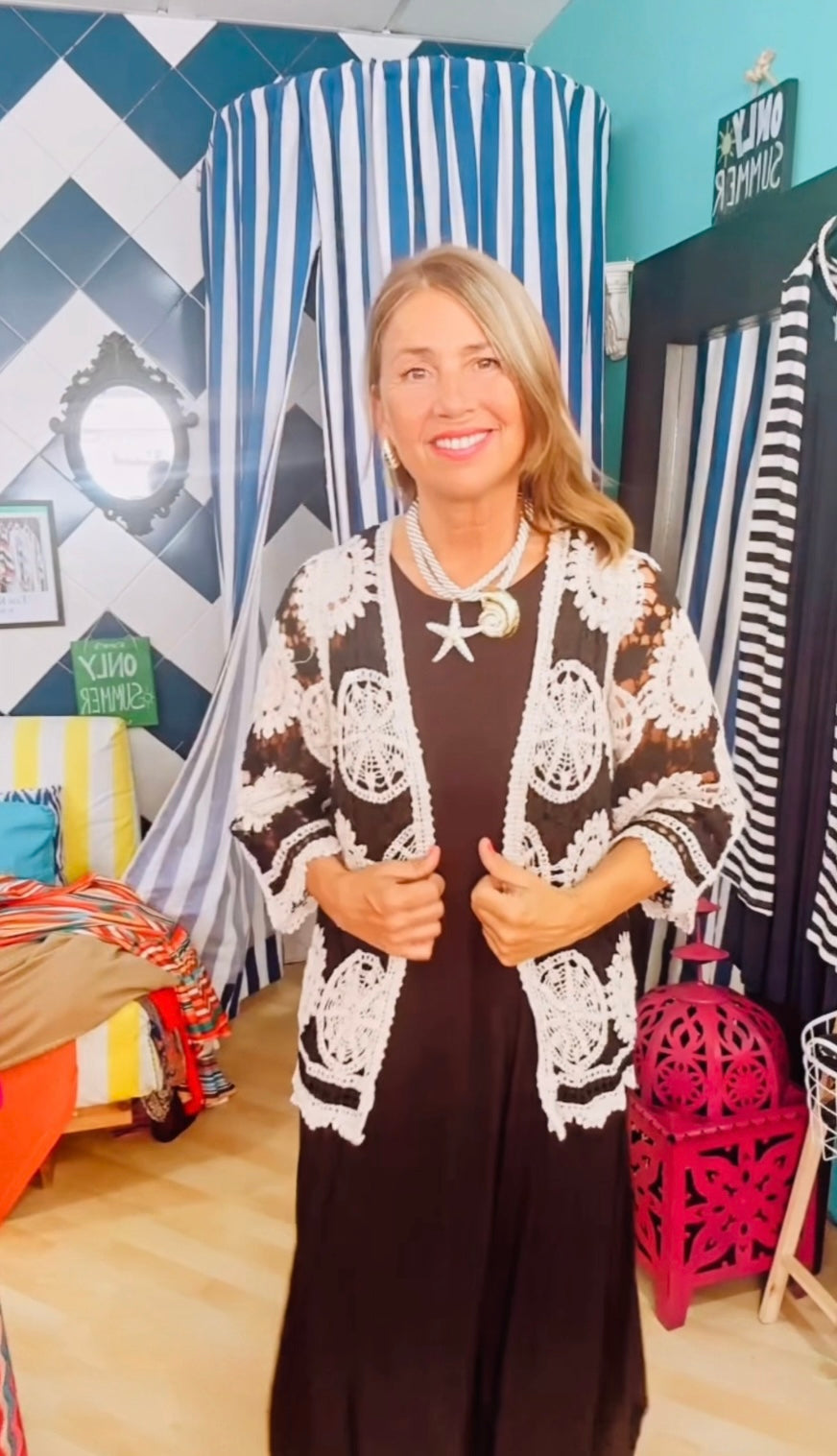 Chaqueta CROCHET bicolor